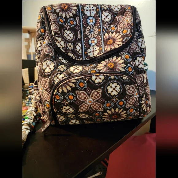 Vera Bradley Canyon Floral Backpack Vera Bradley Campus Backpack - Bloom Bloom – Lenny main image 4